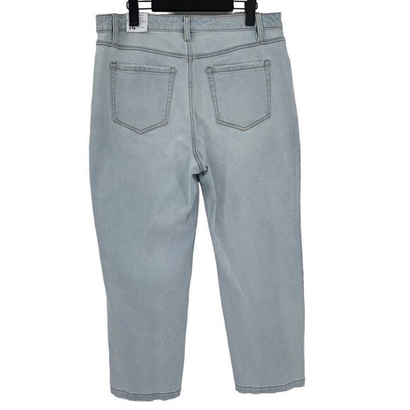 Lane Bryant Authentic Straight Ankle Mid Rise Jean Flex Magic Waistband Women 14 - Picture 2 of 8